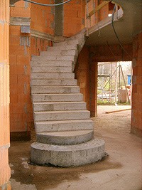 viertelgewendelte Treppe